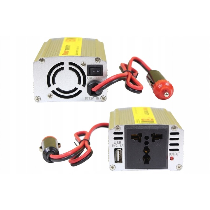 Autós inverter 12V/230V 150W/300W 1xUSB-vel