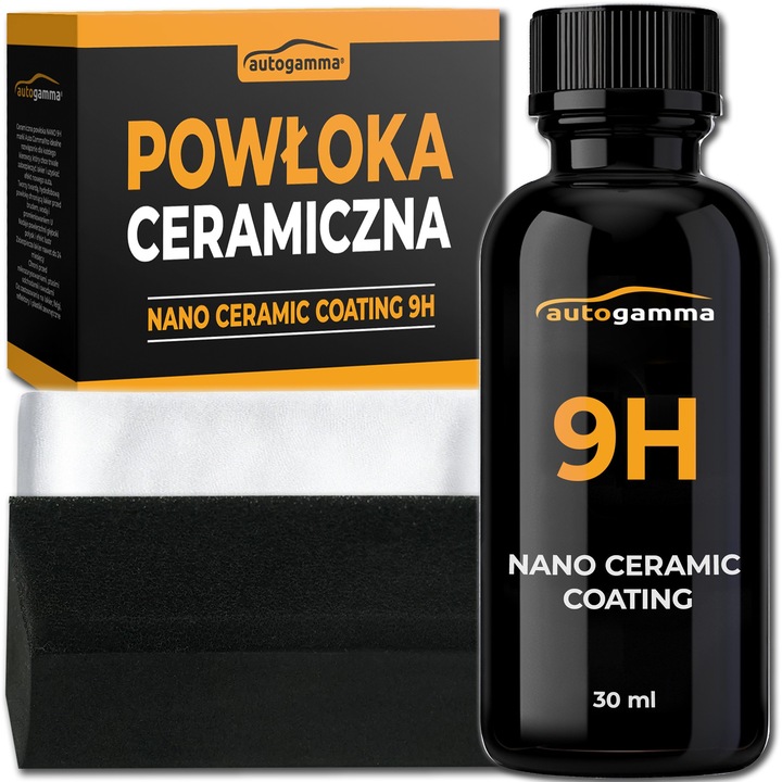 Powloka ceramica Auto Gamma NANO 9H, lakkvédelem, hidrofób hatás, 1-2 autóhoz