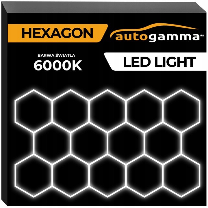 HEXAGON LED moduláris világításrendszer, 297x515cm, hideg fehér 5500-6000K, komplett szett