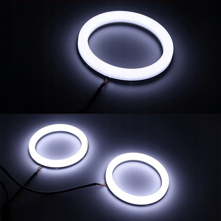 4 darabos szett, LED Autó Gamma gyűrűk BMW E70-hez (2008-2011), LED COTTON SMD, CANBUS, hideg fehér 6000K, 2 x 120mm + 2 x 158mm