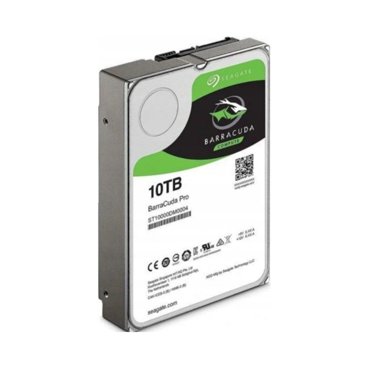 Твърд диск Seagate Barracuda Pro 10TB SATA III, 3.5", пълен комплект