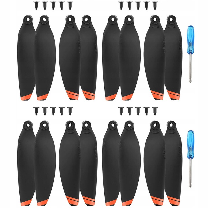 Set 16 elice pentru drona Mini 2 / Mini SE / Mini 4K, cu 20 suruburi si 2 surubelnite, niskosum, putere mare