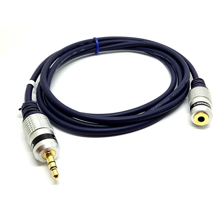 JACK 3.5mm audio hosszabbító kábel, Vitalco, 15m, aranyozott csatlakozók