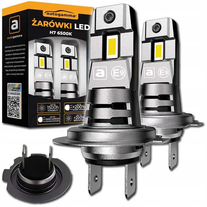 LED H7 Autó Izzók Auto Gamma 60W 24000LM 6500K 2 darabos készlet