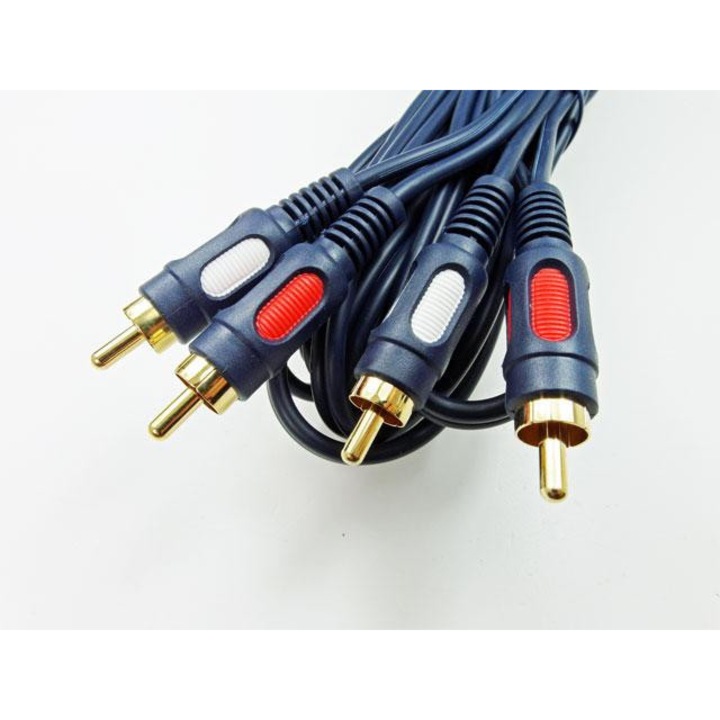 Vitalco 2RCA-2RCA audio kábel, 20m, aranyozott csatlakozókkal, árnyékolt, OFC rézmaggal