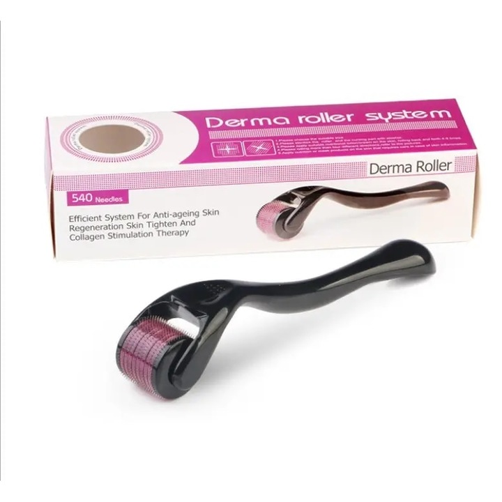 Dermaroller pentru masaj facial si scalp Macvi® Lungimea acelor 0.75mm