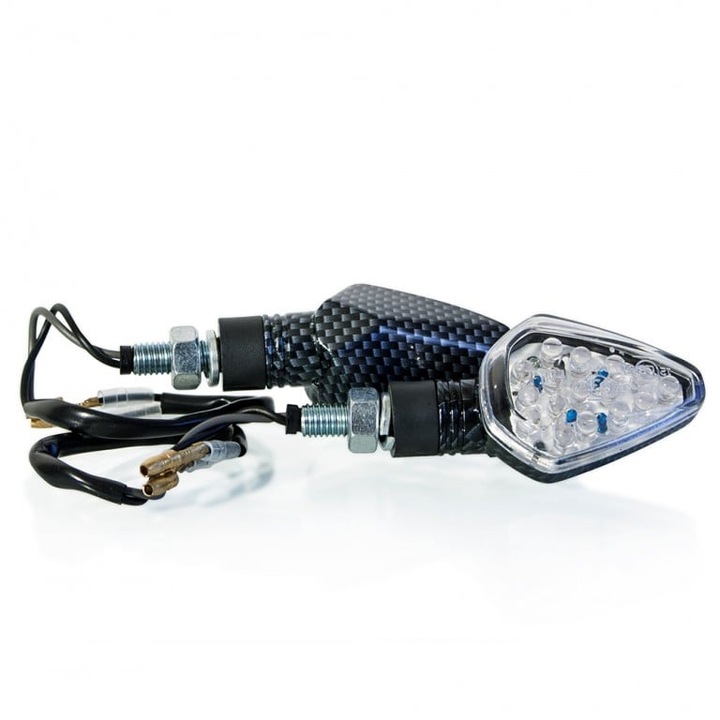 Мини мигач LED MOTION STUFF STF-101-3031, аксесоари за мотоциклети, цвят карбон