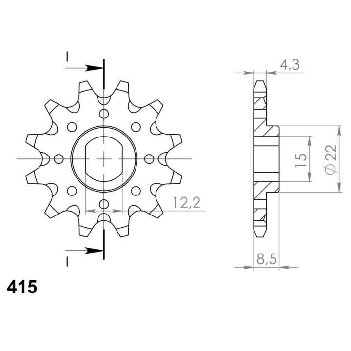 Верижно колело SUPERSPROX CST-1899:11, 11 зъба, 415