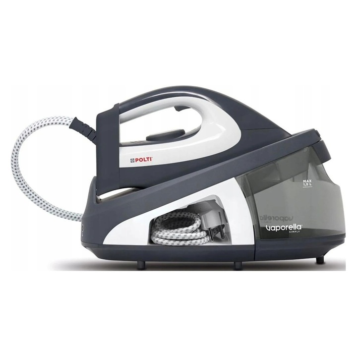Statie de calcat cu abur Polti 2200W, 6,5 bara, functie de auto-curatare, culoare alba