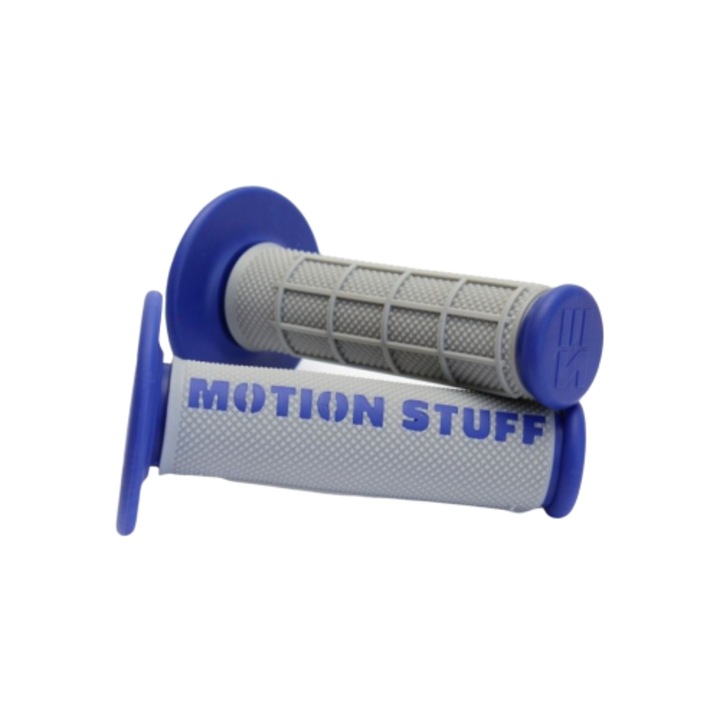 Мотоциклетни ръкохватки MOTION STUFF STF-201-2223, супер меки, бяло-сини