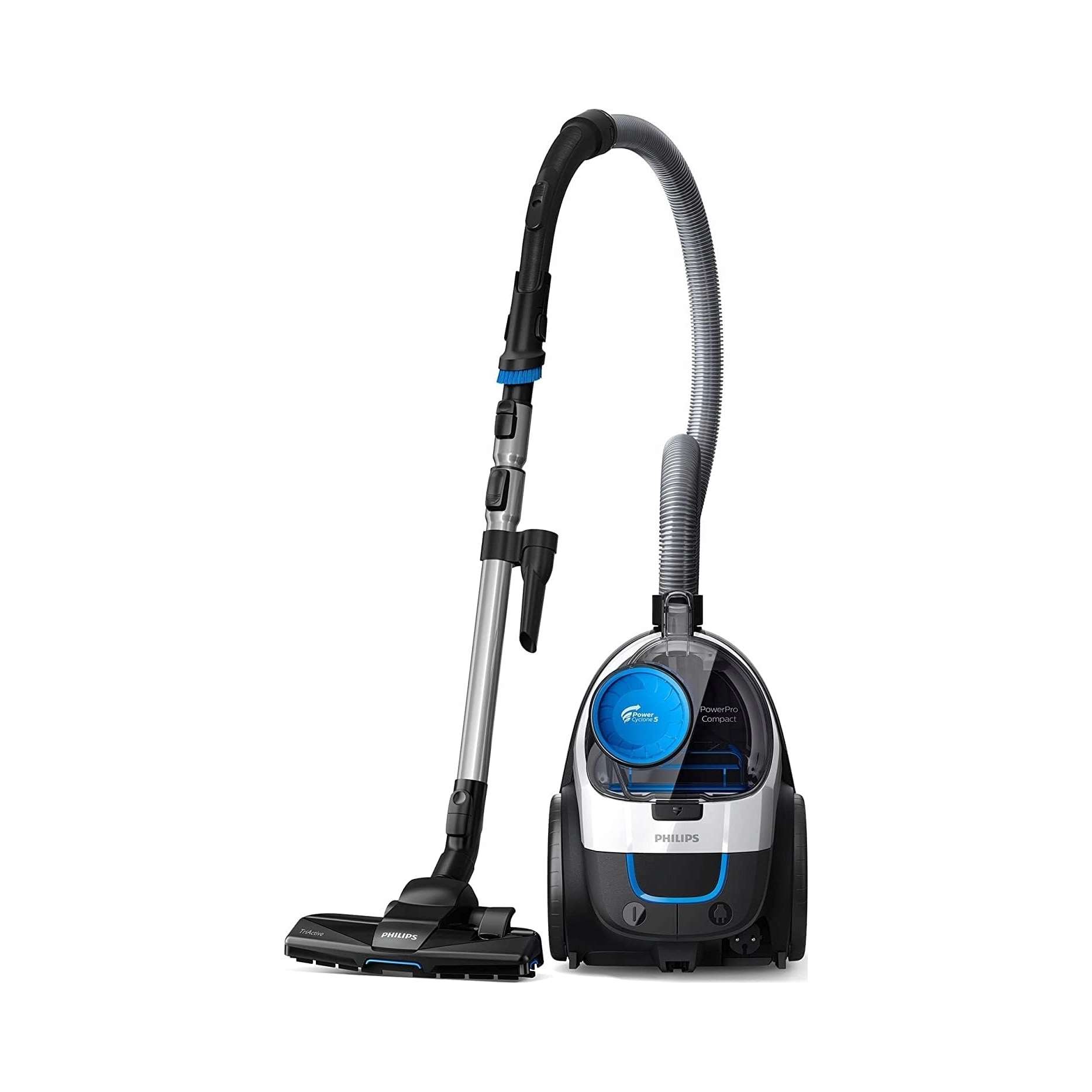 Aspirator fara sac Philips PowerPro Compact FC9332/09 650W, capacitate 1.5l, tehnologie PowerCyclone 5, filtru HEPA