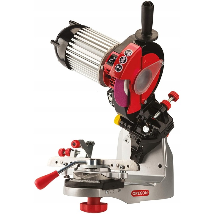 Ostrzitoare profesionala pentru lanturi Oregon 520, 3 discuri, 145mm, 230V, montare pe masa sau perete