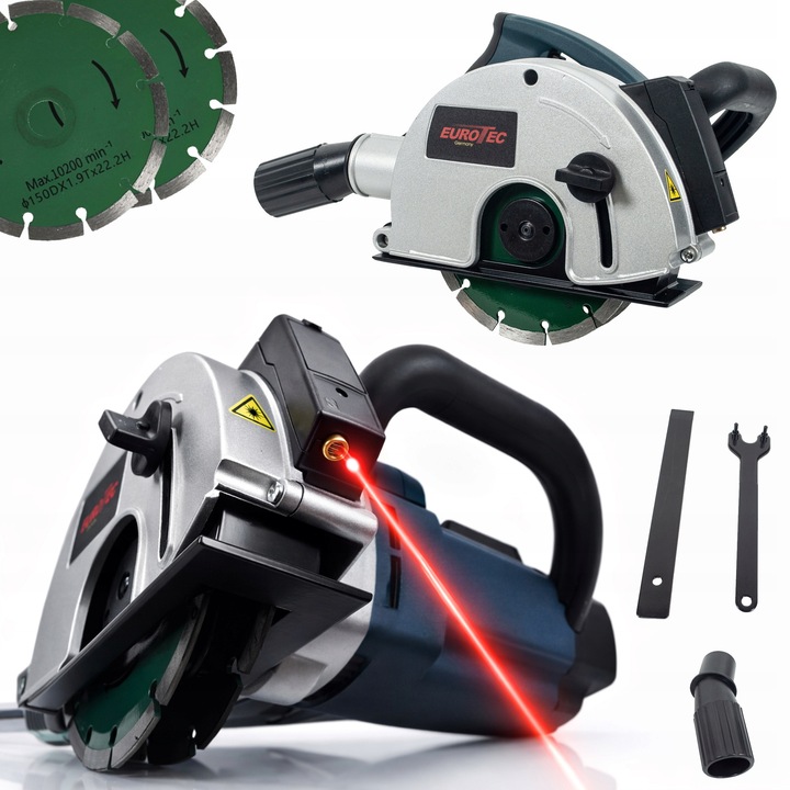 EUROTEC 150mm MARÓGÉP, 3100W, TÁRCSÁK +LÉZER