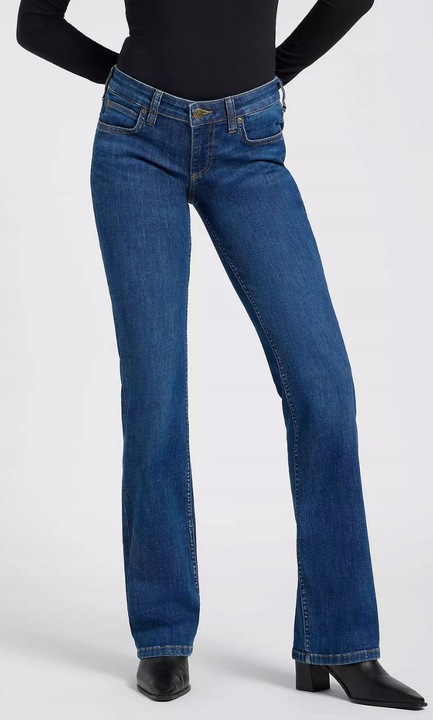 Дамски дънки Lee Jessica bootcut с ниска талия, сини, памук