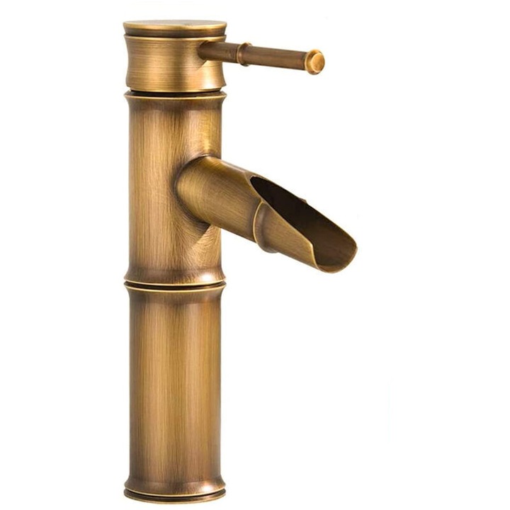 Retro réz vízesés csaptelep, bronz felület, 105mm, kiegészítőkkel