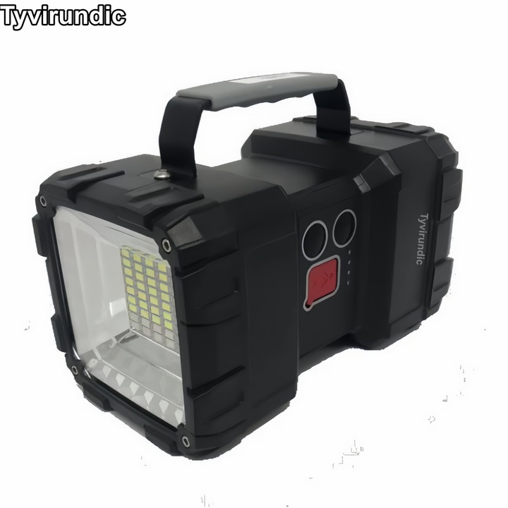 Фенер Tyvirundic LED, 500 лумена, USB C акумулатор 2400 mAh, водоустойчив IPX44, черен