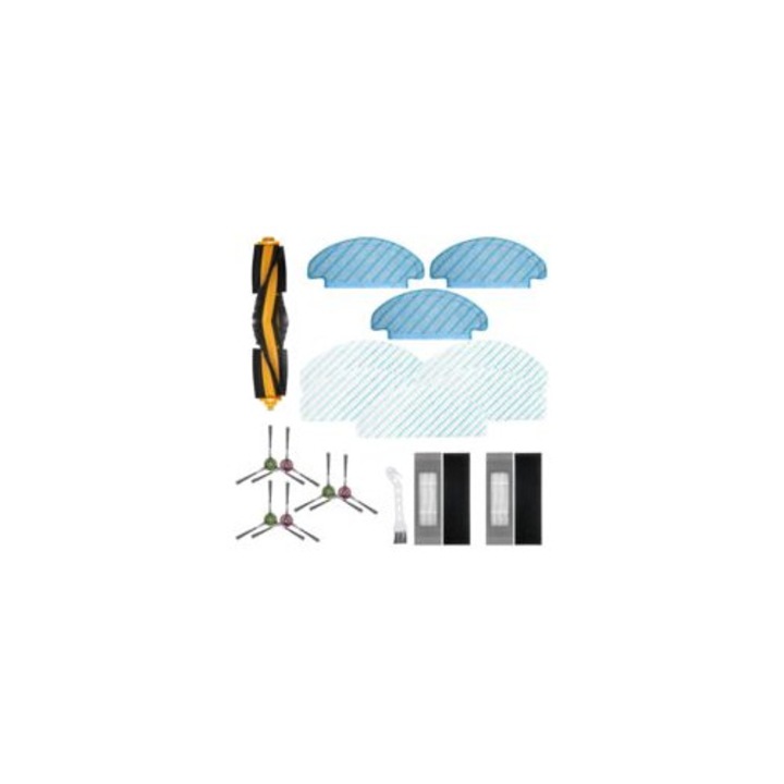 Set de piese de schimb 18 piese pentru aspiratoare Hybrid/Station 2, 1 perie principala, 2 filtre, 6 perii laterale, 8 carpe, 1 unealta