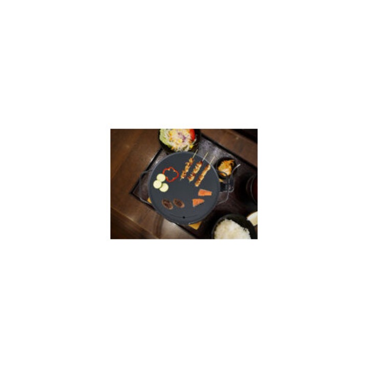 Gratar electric BP-2787, 2000W, 40x42cm, negru, set cu 4 spatule din lemn