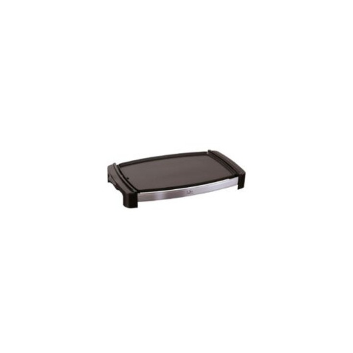 Gratar electric 2200W, suprafata 44.5x30cm, negru, cu tava pentru sosuri, usor de curatat