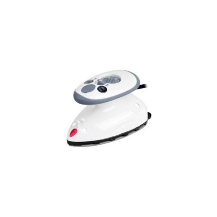 Fier de calcat mini, alb, 1 bucata, 260-420W, capacitate rezervor apa 40ml, dimensiuni 135x76x79mm