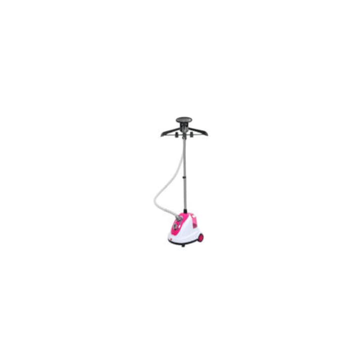 Fier de calcat vertical, 1700 W, roz, capacitate rezervor 1.7L, include carlig suspendat