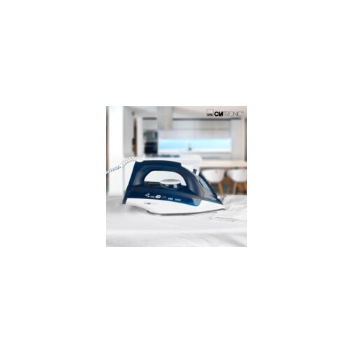 Fier de calcat cu abur DB 3704, 2200W, alb-albastru, 34 duze de abur, 3 functii