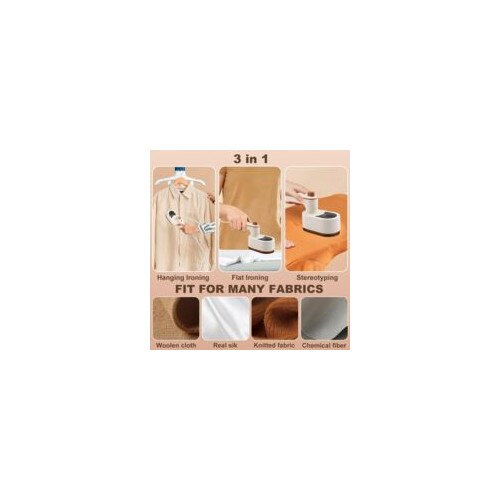 Fier de calcat portabil, incalzire rapida, abur, dimensiuni 12x10.5cm, set compact pentru calatorii