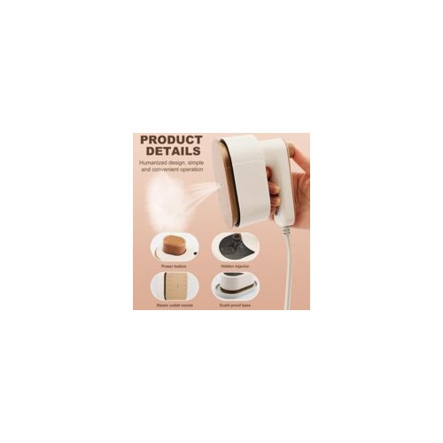 Fier de calcat portabil, incalzire rapida, abur, dimensiuni 12x10.5cm, set compact pentru calatorii