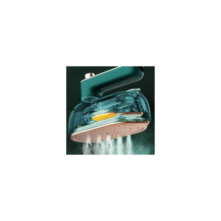 Fier de calcat portabil cu abur, 0.8L, varf triunghiular, compact, multicolor