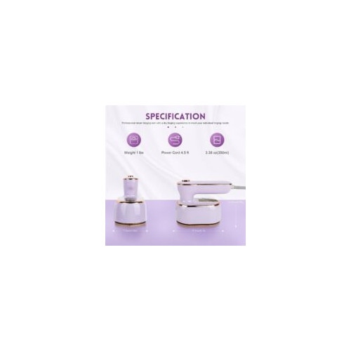 Fier de calcat mini, 1000W, design pliabil 180°, utilizare orizontala/verticala, violet