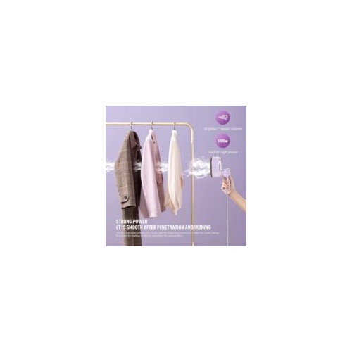 Fier de calcat mini, 1000W, design pliabil 180°, utilizare orizontala/verticala, violet