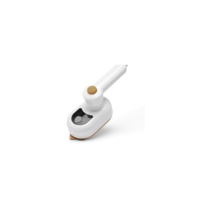 Fier de calcat mini, 180 grade, design ergonomic, alb, set de calcat portabil