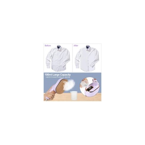 Fier de calcat mini, 1500W, portabil, rezervor 330ml, abur puternic, violet