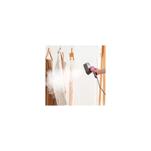 Fier de calcat portabil, cu cap rotativ la 180 grade, abur profesional, verde, compact