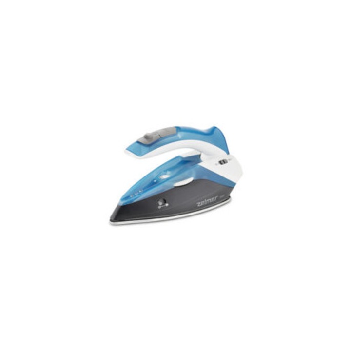 Fier de calcat cu abur ZIR0500, 1100W, abur constant 15g/min, abur maxim 75g/min, capacitate rezervor 280ml, albastru, alb, negru