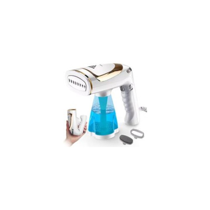 Fier de calcat cu abur portabil, 1600W, 350ml, design pliabil, accesorii incluse