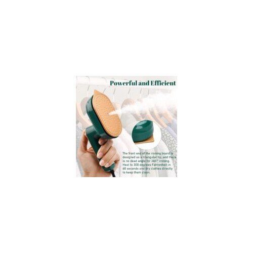Fier mini cu abur, verde, 50ml rezervor apa, 112x60mm placuta, incalzire rapida