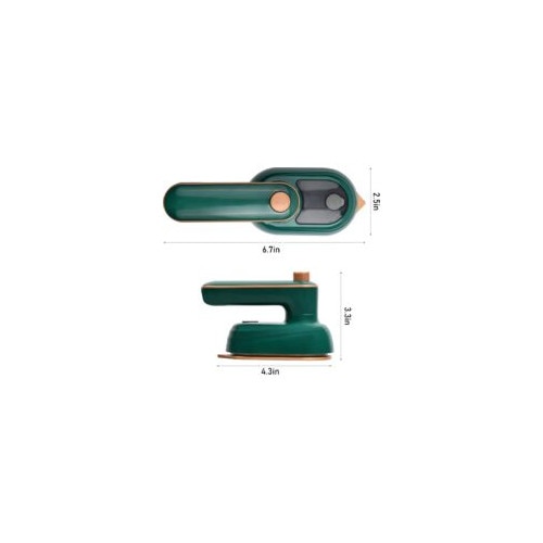 Fier mini cu abur, verde, 50ml rezervor apa, 112x60mm placuta, incalzire rapida