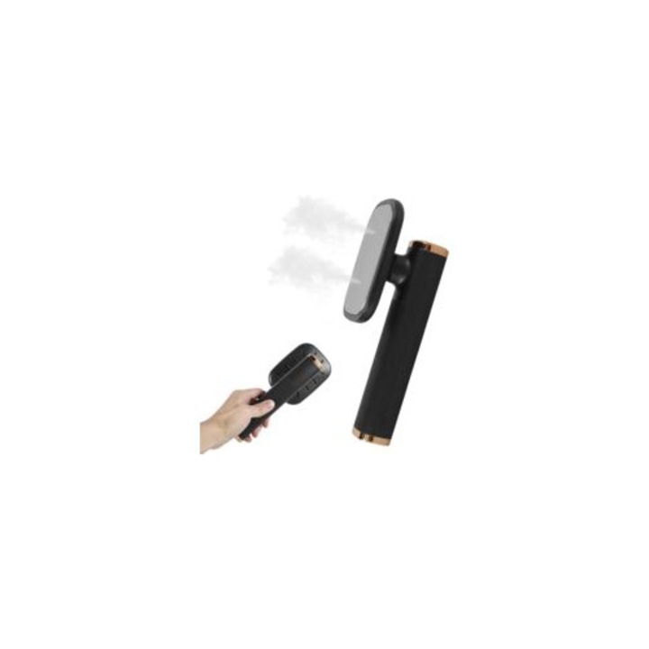 Fier de calcat portabil, design pliabil si rotativ, 21.6x7.2cm, 20ml rezervor apa, uscat si umed