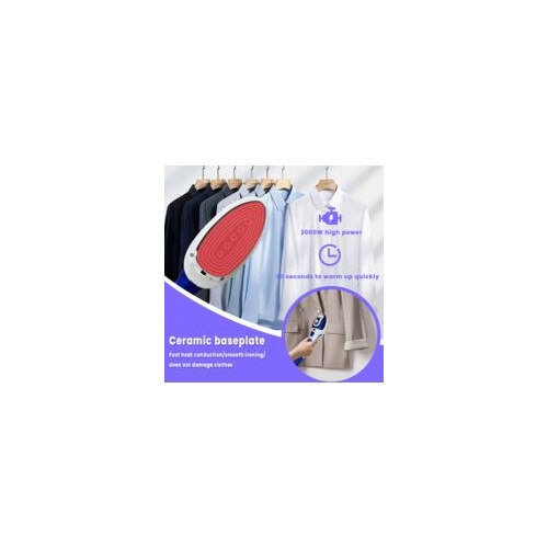Fier de calcat cu abur, 2000W, talpa ceramica, control precis al temperaturii, functie de auto-curatare, rezervor mare de apa