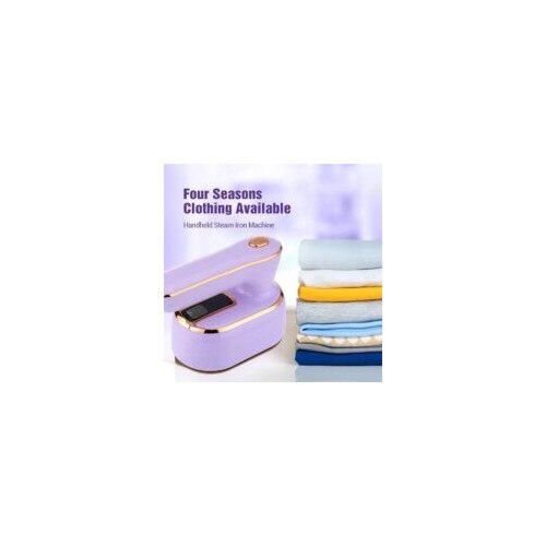 Fier de calcat mini portabil, 1000W, abur 16g/min, design pliabil, 50ml, 1.45m cablu, violet
