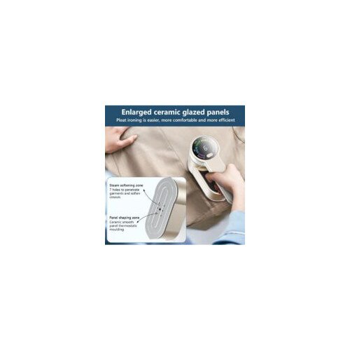 Fier de calcat portabil, 1200W, 5 moduri inteligente, abur instant, compact, cu geanta de depozitare, aurie