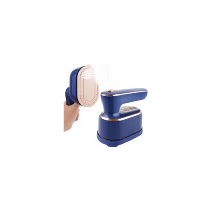 Fier de calcat mini portabil, 1000W, incalzire rapida 15 secunde, talpa ceramica-titan, 450g