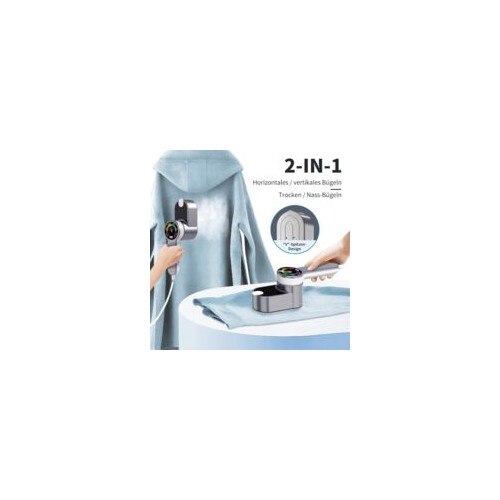 Fier de calcat portabil 2 in 1, 1200W, rezervor apa 120ml, dimensiuni 18.5x7x9.8cm, utilizare calatorie si acasa