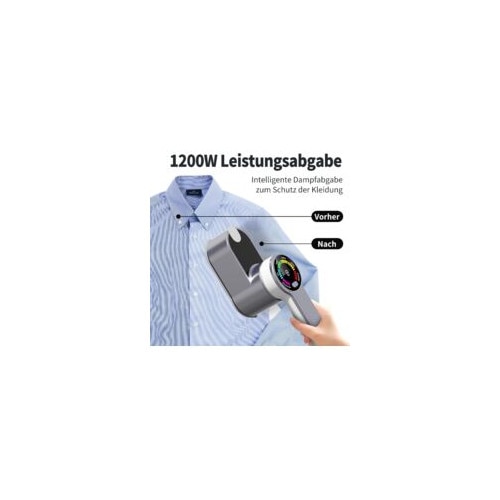 Fier de calcat portabil 2 in 1, 1200W, rezervor apa 120ml, dimensiuni 18.5x7x9.8cm, utilizare calatorie si acasa
