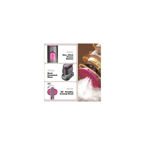 Fier de calcat mini, 2 in 1, abur portabil, 23 g/h, rezervor 60ml, compact, pliabil