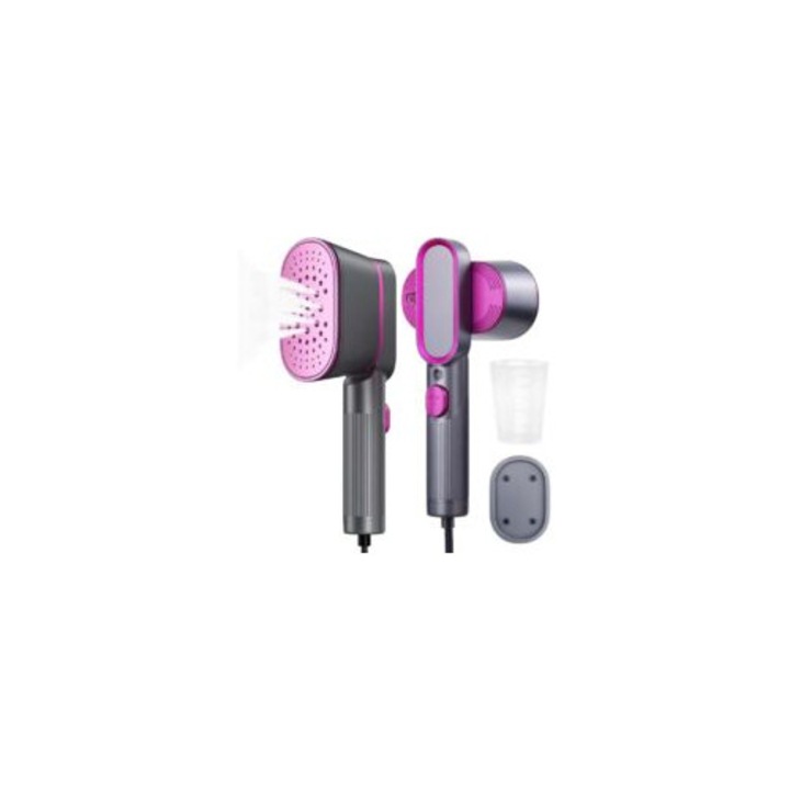 Fier de calcat mini, 2 in 1, abur portabil, 23 g/h, rezervor 60ml, compact, pliabil