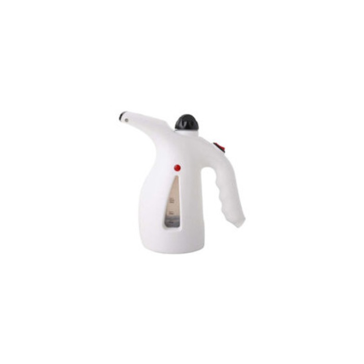 Fier de calcat cu abur portabil, functie de abur vertical, perie rotunda, alb, 10.5x19x21cm