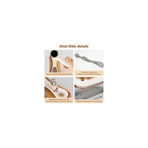 Fier de calcat mini, 1200W, portabil, rezervor apa 180ml, incalzire rapida 20 secunde, ideal pentru acasa si calatorii