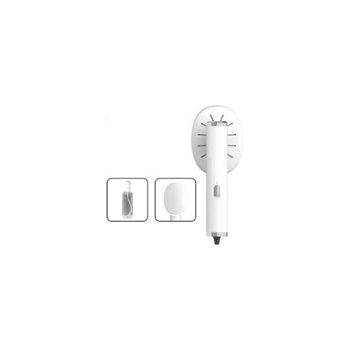 Fier de calcat portabil, alb, cu cap rotativ, compact, pentru calatorii